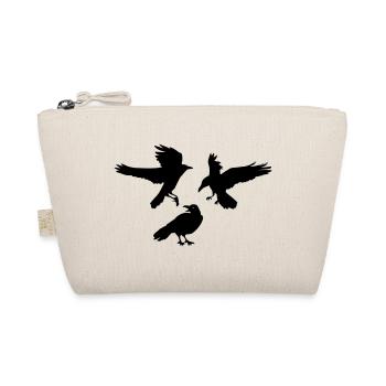 Three raven crows - Organic Pouch - nature - Front