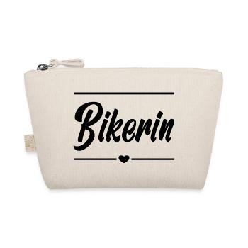 Bikerin Herz Motorradfahrerin Biker Girl Frau Bike - Bio-Täschchen - Natur - Vorne