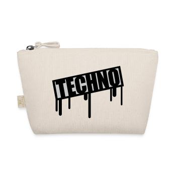 Techno Stempel Tropfen - Bio-Täschchen - Natur - Vorne