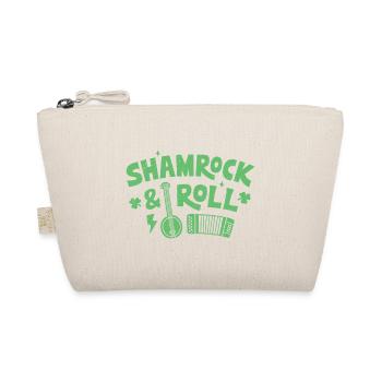 Shamrock and Roll Typography St Patricks Day Vert - Trousse biologique - nature - Devant
