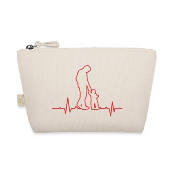 Father and son heartbeat ECG frequency - Organic Pouch - nature - Front