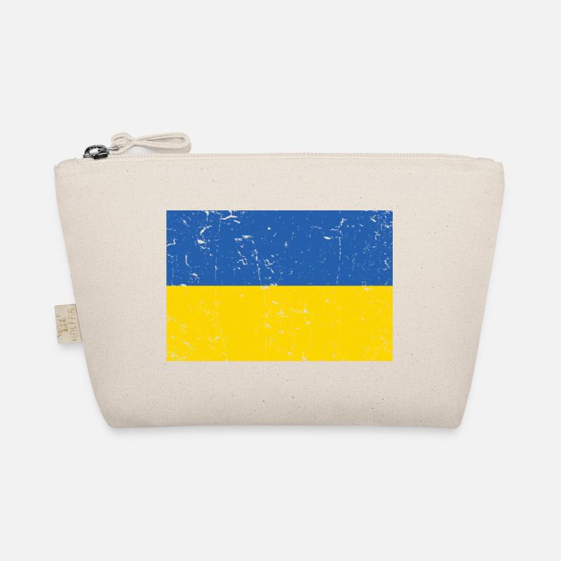 Ukraine Flag Distressed Organic Pouch