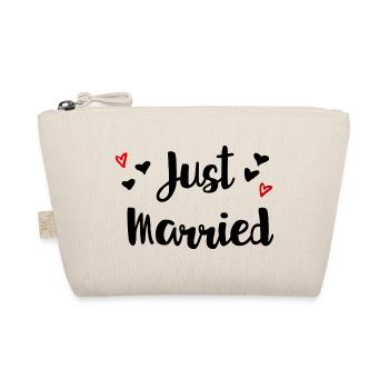 Idée cadeau cœur juste marié - Trousse biologique - nature - Devant