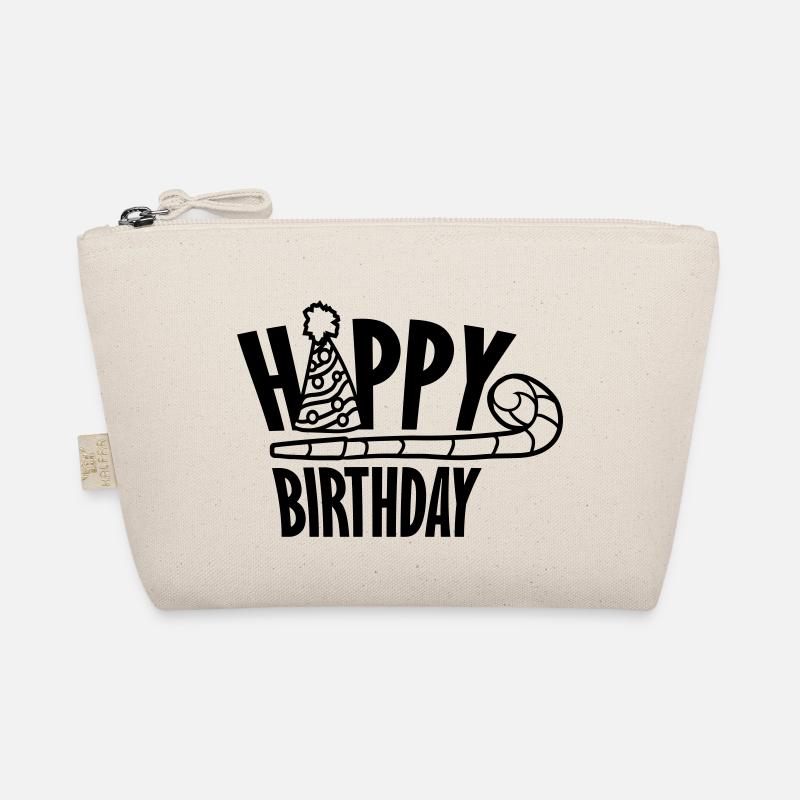 Text Happy Birthday - Bio-Täschchen - Natur