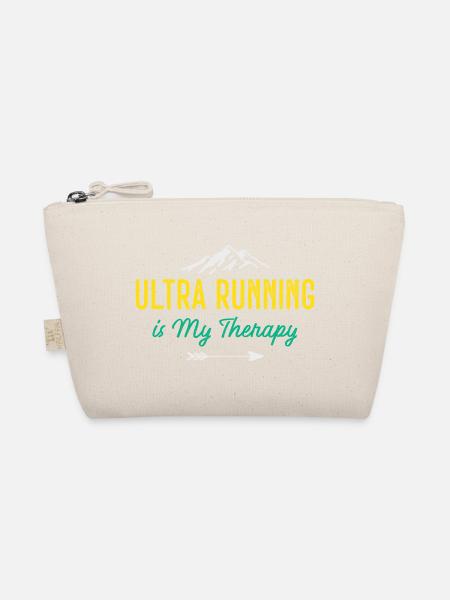 Ultra Running ist meine Therapie - Bio-Täschchen - Natur - Vorne