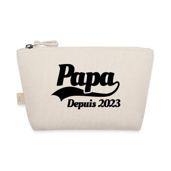 Papa depuis 2023 fête des pères enceinte naissance - Trousse biologique - nature - Devant
