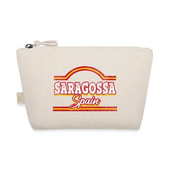 Zaragoza Spain City Font Vintage Retro - Organic Pouch - nature - Front
