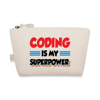 Coding Is My Superpower Programming Coder Computer - Bio-Täschchen - Natur - Vorne