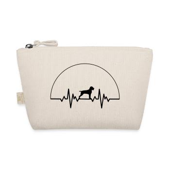 Heartbeat German wire hair - Organic Pouch - nature - Front