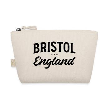 Bristol England Lettering Vintage - Organic Pouch - nature - Front