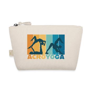Yoga Acroyoga Partneryoga Vintage Design - Bio-Täschchen - Natur - Vorne