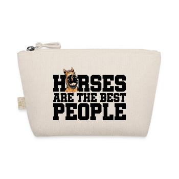 Horses Are The Best People Horse Lover Equestrian - Bio-Täschchen - Natur - Vorne