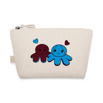 Octopus 2 1 glücklich - Bio-Täschchen - Natur - Vorne