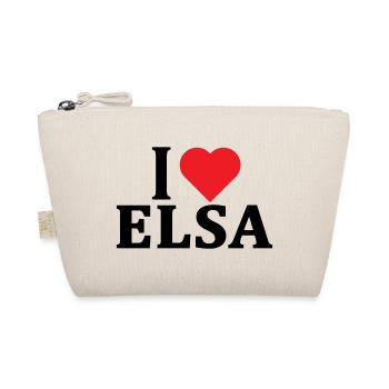 T-Shirt Ich liebe Elsa T-Shirt Geschenkidee - Bio-Täschchen - Natur - Vorne