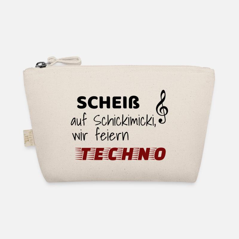 Scheiß auf Schickimicki wir feiern Techno Bio-Täschchen