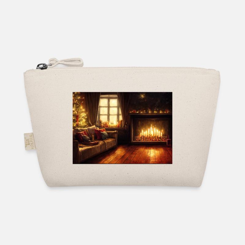 Fireside Christmas - Organic Pouch - nature
