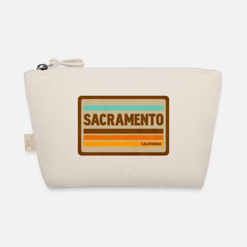 Sacramento Retro License Shield Organic Pouch