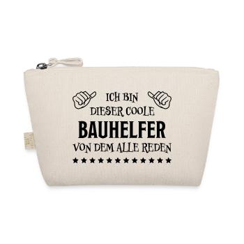 Bauhelfer Beruf Lustiger Spruch Bauhelfer Geschenk - Bio-Täschchen - Natur - Vorne