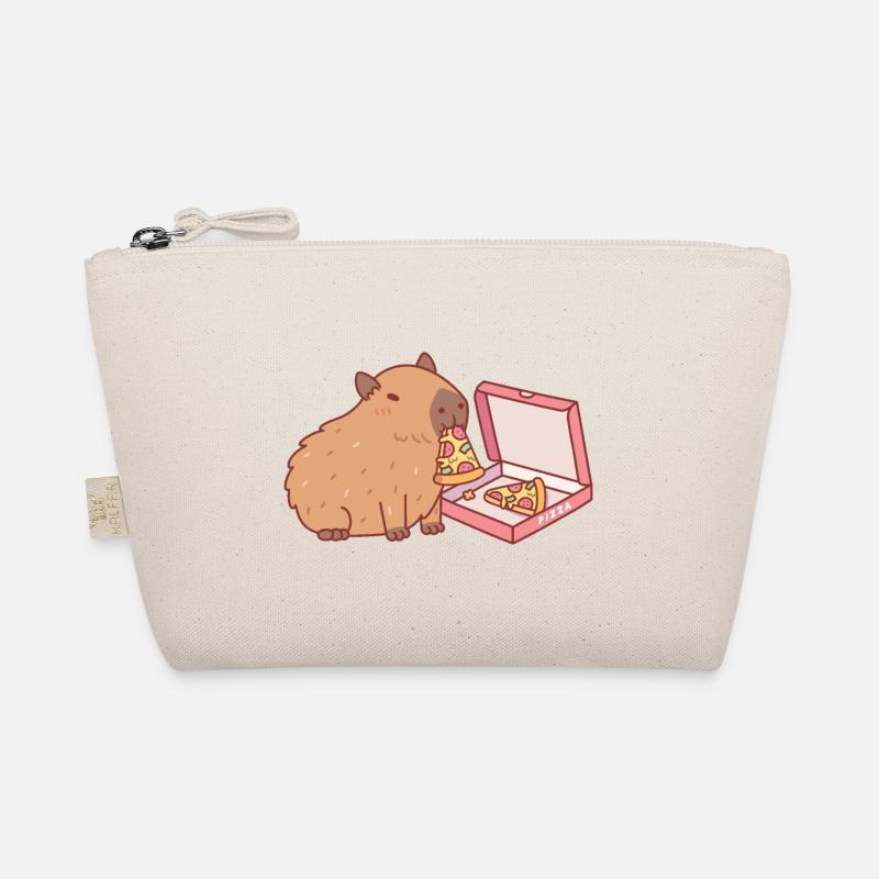 Mignon Capybara mangeant une pizza Trousse biologique