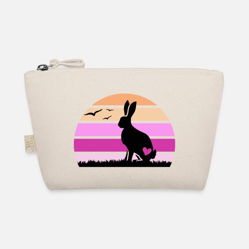 Rabbit "happy knocker hops" rabbit ear Organic Pouch