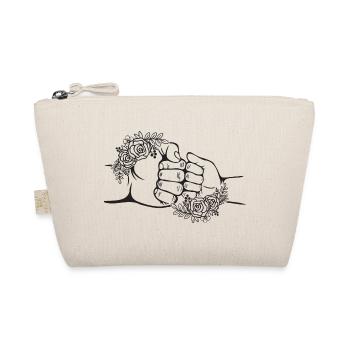 Geschenke Papa Tochter, passendes Set Vater Tochte - Bio-Täschchen - Natur - Vorne