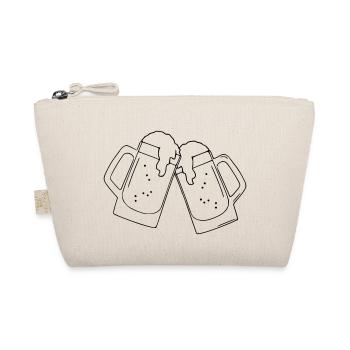 Beer Drawing Party Celebrate Black - Organic Pouch - nature - Front