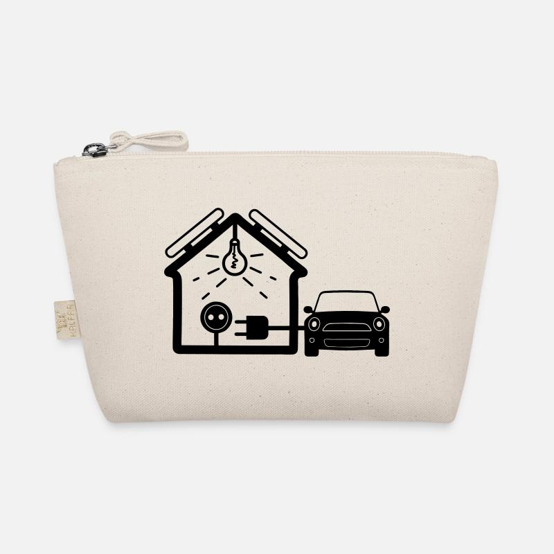 House with solar panels car Organic Pouch