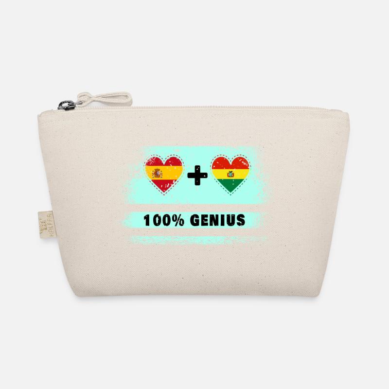 Spain and Bolivia flag 100% genius Organic Pouch