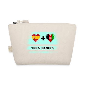 Spain and Afghanistan flag 100% genius - Organic Pouch - nature - Front
