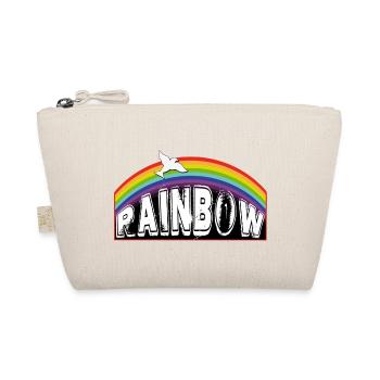 RAINBOW Schriftzug mit Taube - Bio-Täschchen - Natur - Vorne