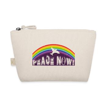 PEACE NOW with dove of peace - Organic Pouch - nature - Front