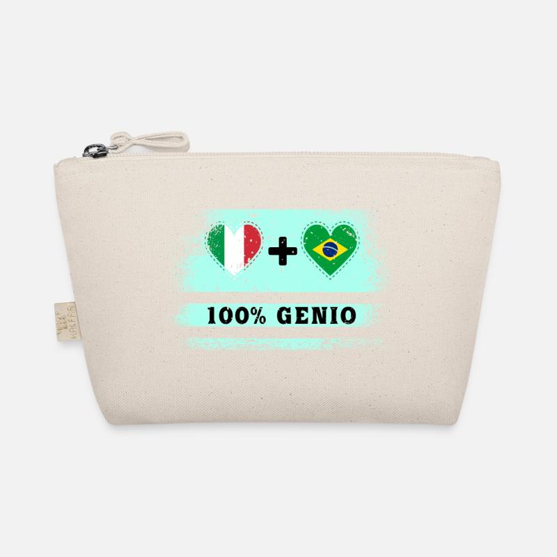 Italy and Brazil 100% genius flag Organic Pouch