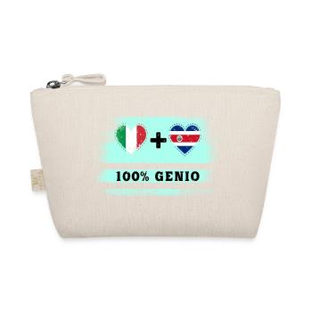 Italien und Costa Rica 100% geniale Flagge - Bio-Täschchen - Natur - Vorne