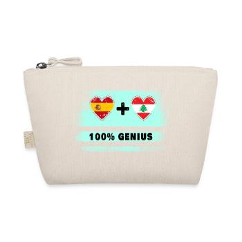 Spain and Lebanon flag 100% genius - Organic Pouch - nature - Front