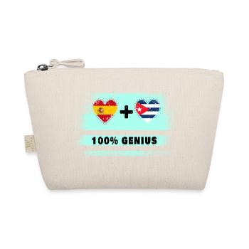 Spanien und Kuba Flagge 100% genial - Bio-Täschchen - Natur - Vorne