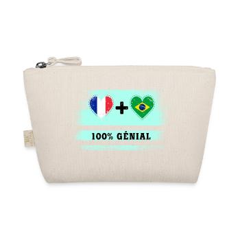 Drapeau France et Brésil 100% génial - Trousse biologique - nature - Devant