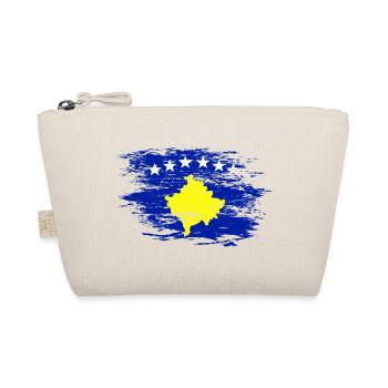 Kosovo Flagge used - Bio-Täschchen - Natur - Vorne
