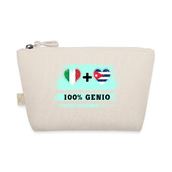 Italy and Cuba 100% genius flag - Organic Pouch - nature - Front