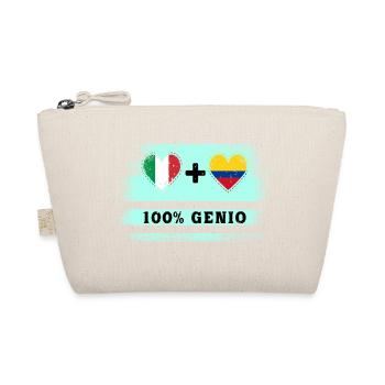 Italy and Colombia 100% genius flag - Organic Pouch - nature - Front