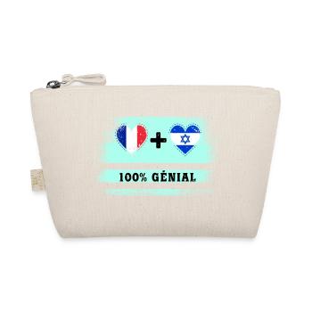 Drapeau France et Israël 100% génial - Trousse biologique - nature - Devant