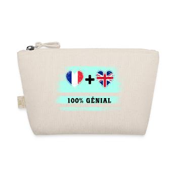 France et Grande-Bretagne Drapeau 100% génial - Trousse biologique - nature - Devant