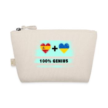 Spain and Ukraine flag 100% genius - Organic Pouch - nature - Front