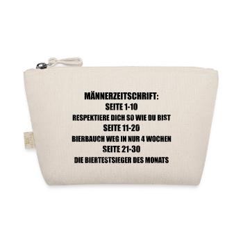 MÄNNERZEITSCHRIFT - lustiger Spruch - Bio-Täschchen - Natur - Vorne