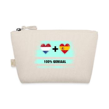 Spain and the Netherlands 100% Genius flag - Organic Pouch - nature - Front