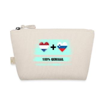 Slovenia and the Netherlands 100% Genius flag - Organic Pouch - nature - Front