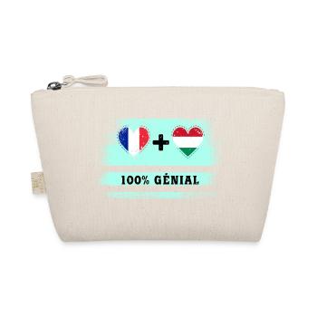 Frankreich und Ungarn 100% tolle Flagge - Bio-Täschchen - Natur - Vorne