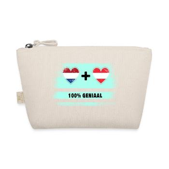 Austria and the Netherlands 100% Genius flag - Organic Pouch - nature - Front