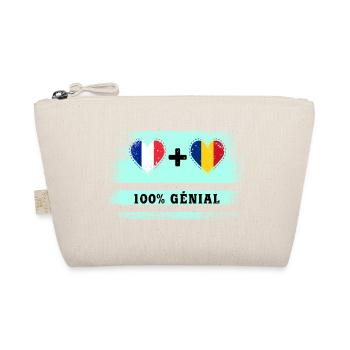 Drapeau de la France et de la Roumanie 100% génial - Trousse biologique - nature - Devant