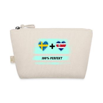 Costa Rica & Sweden 100% Perfect / Gift - Organic Pouch - nature - Front