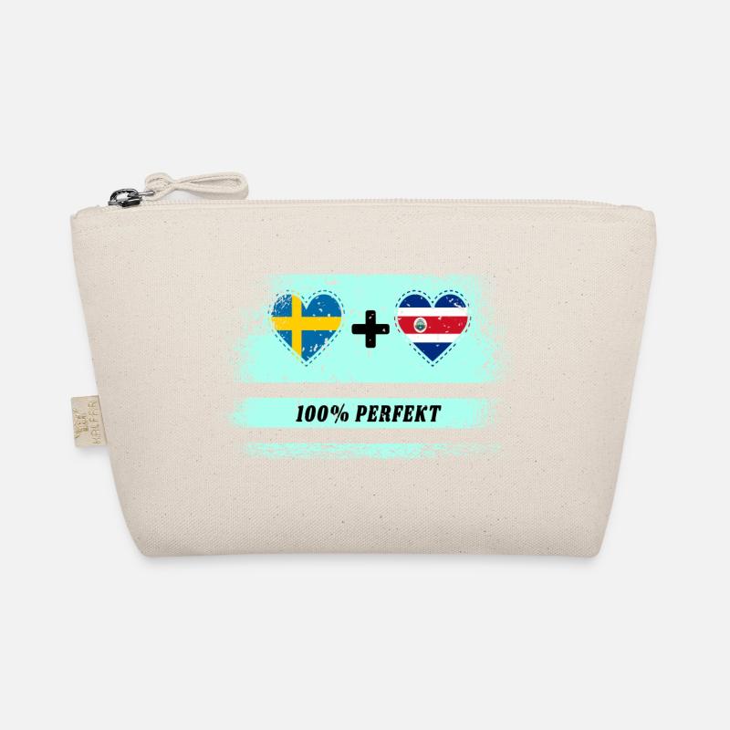 Costa Rica & Schweden 100% perfekt / Geschenk - Bio-Täschchen - Natur